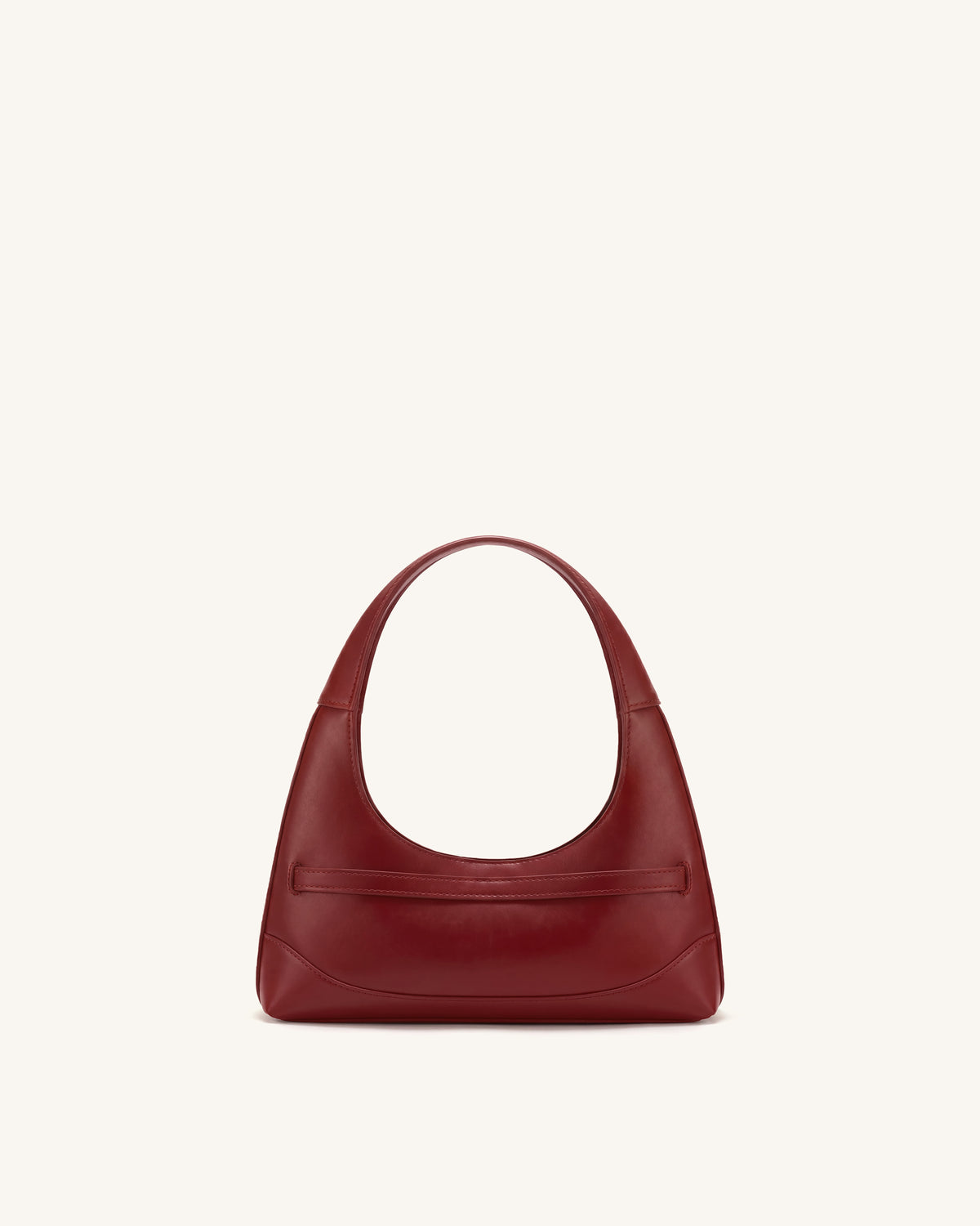 Noelle Belted Shoulder Bag - Deep Burgundy - view 4