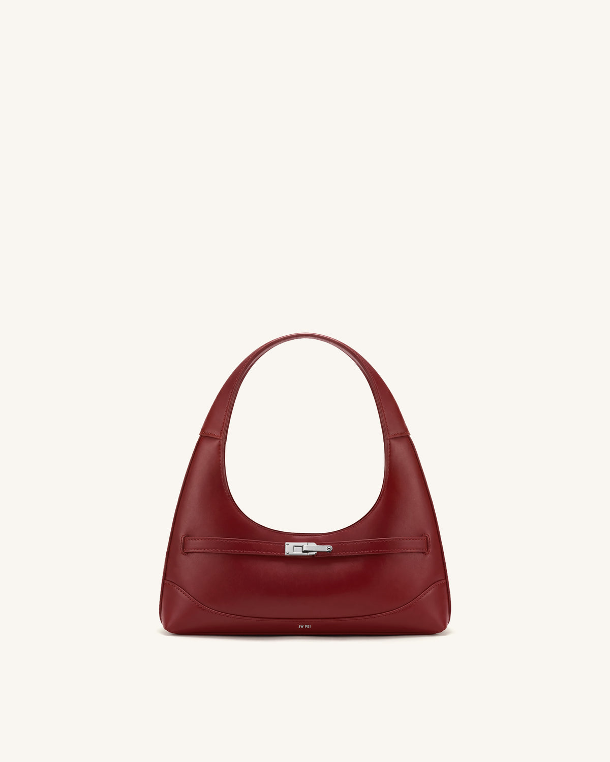 Noelle Belted Shoulder Bag - Deep Burgundy - view 1