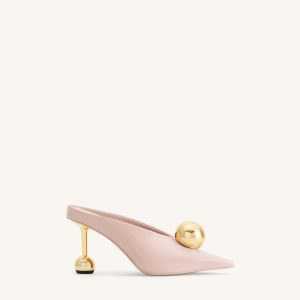 Sofia Angled Vamp Heel Mules - Dusty Pink - view 1