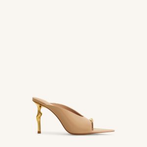 Noemi Pointed-Toe Mule Heels - Khaki - view 1
