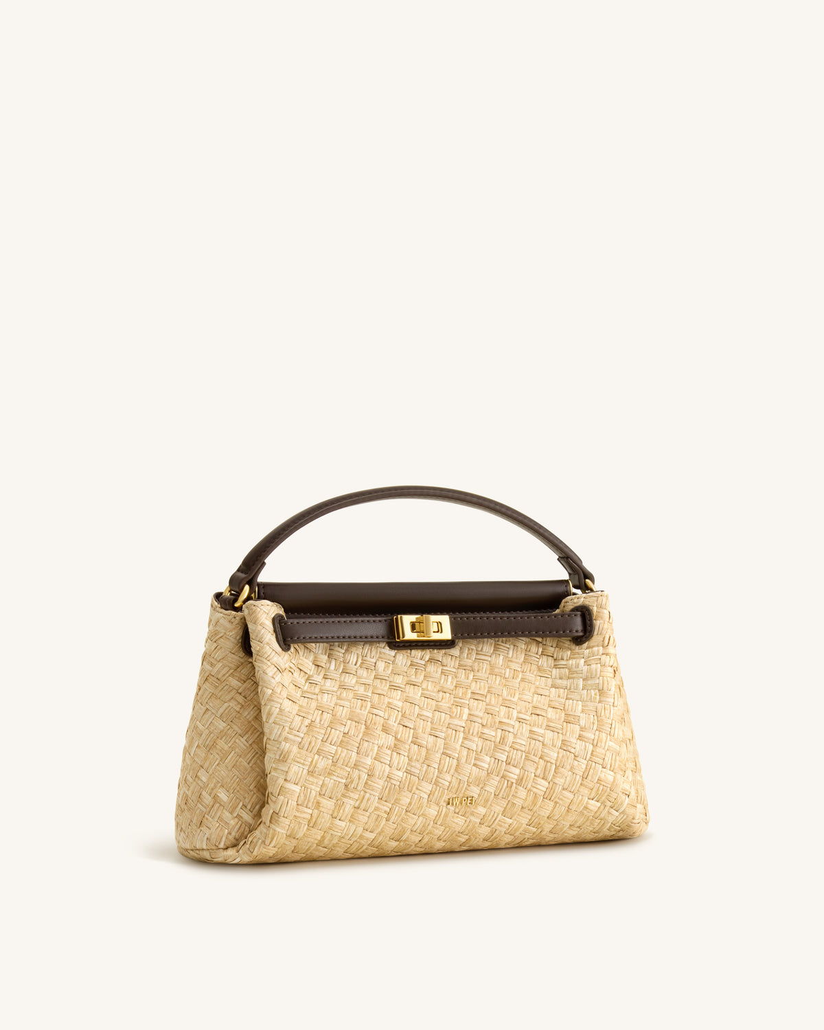 Carmen Faux Straw Top Handle Bag - Brown - view 2