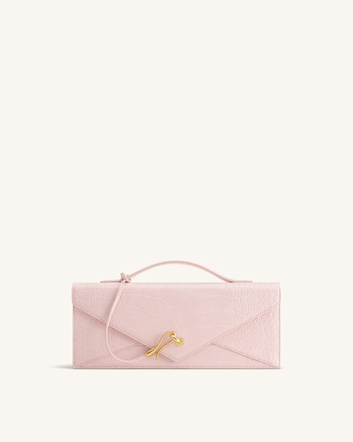 Celeste Envelope Top Handle Bag - Pink Croc - view 1