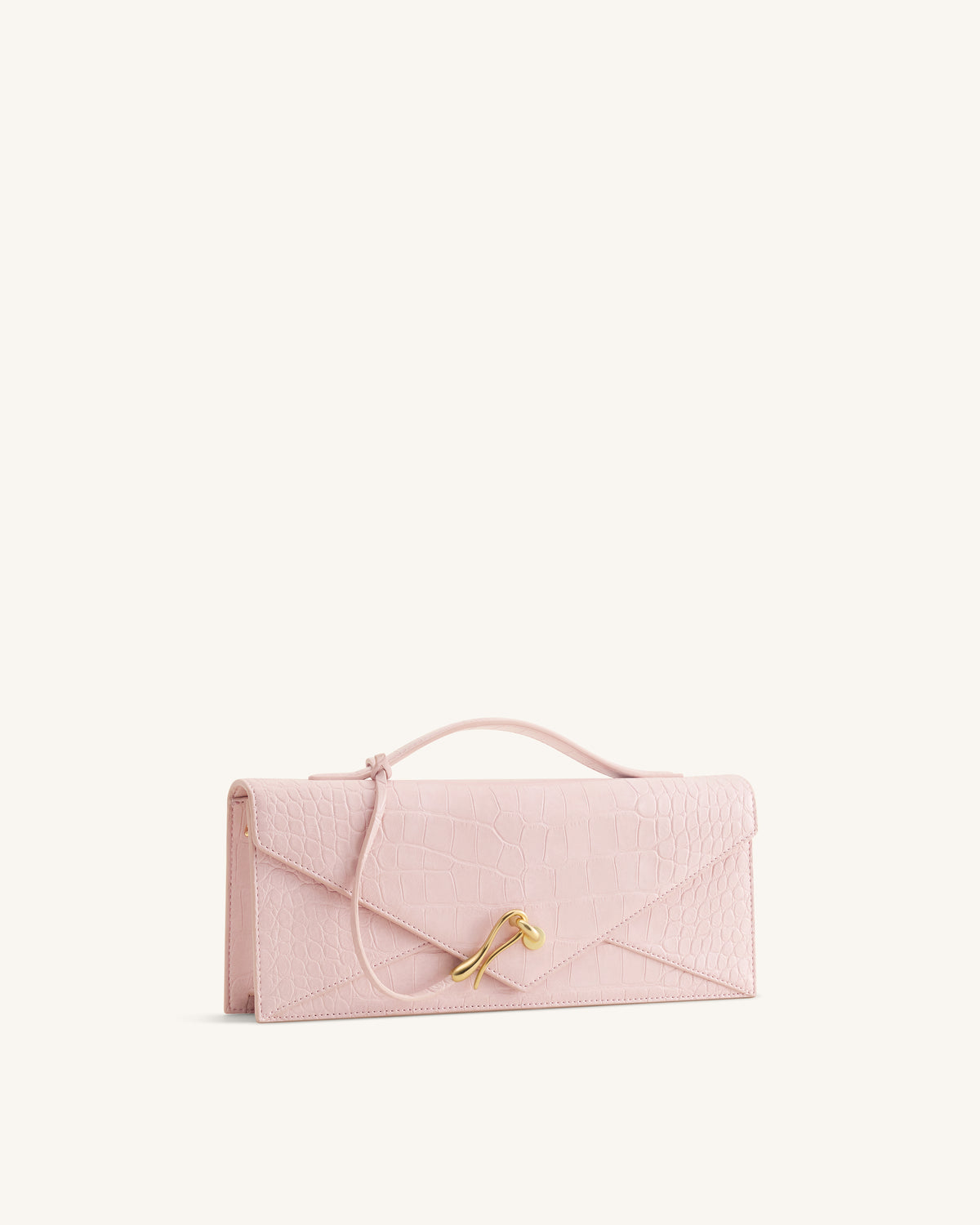 Celeste Envelope Top Handle Bag - Pink Croc - view 2