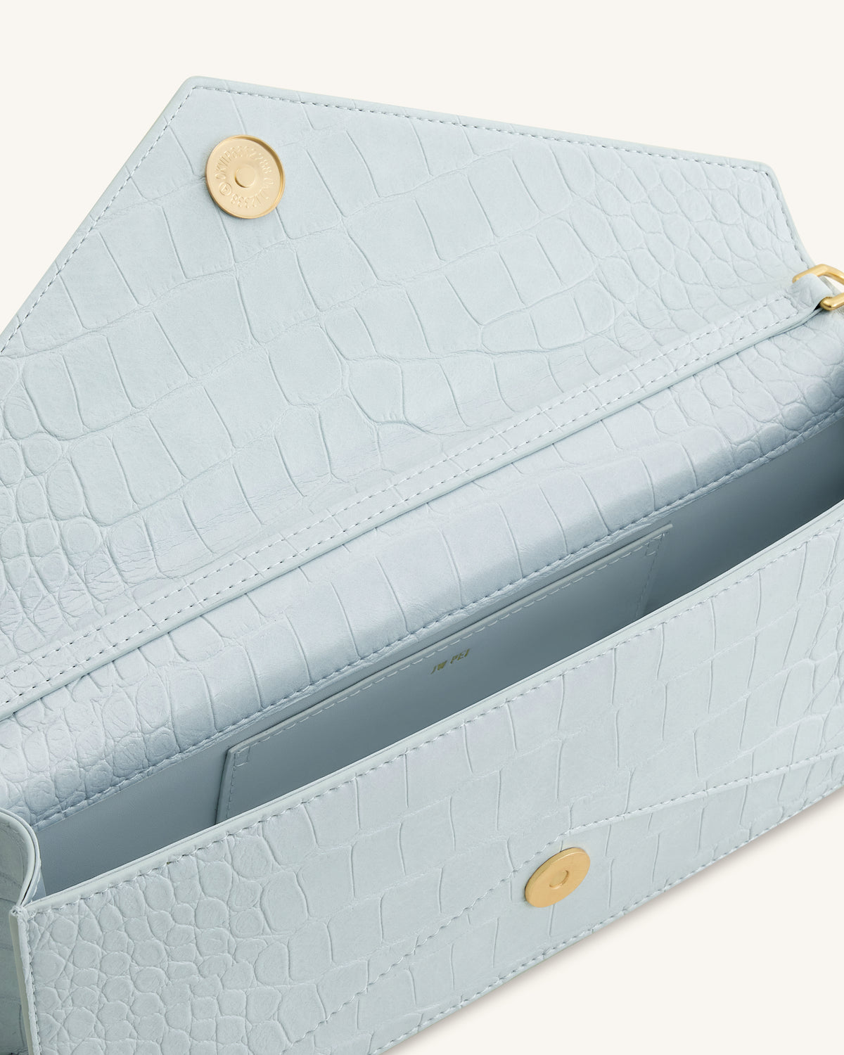 Celeste Envelope Top Handle Bag - Light Blue Croc - view 4