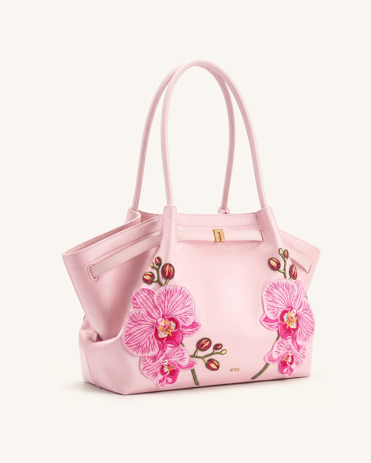 Hana Large Orchid Embroidered Tote Bag - Pink - view 2
