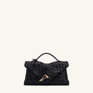 Celeste Woven Envelope Bag - Black - view 1