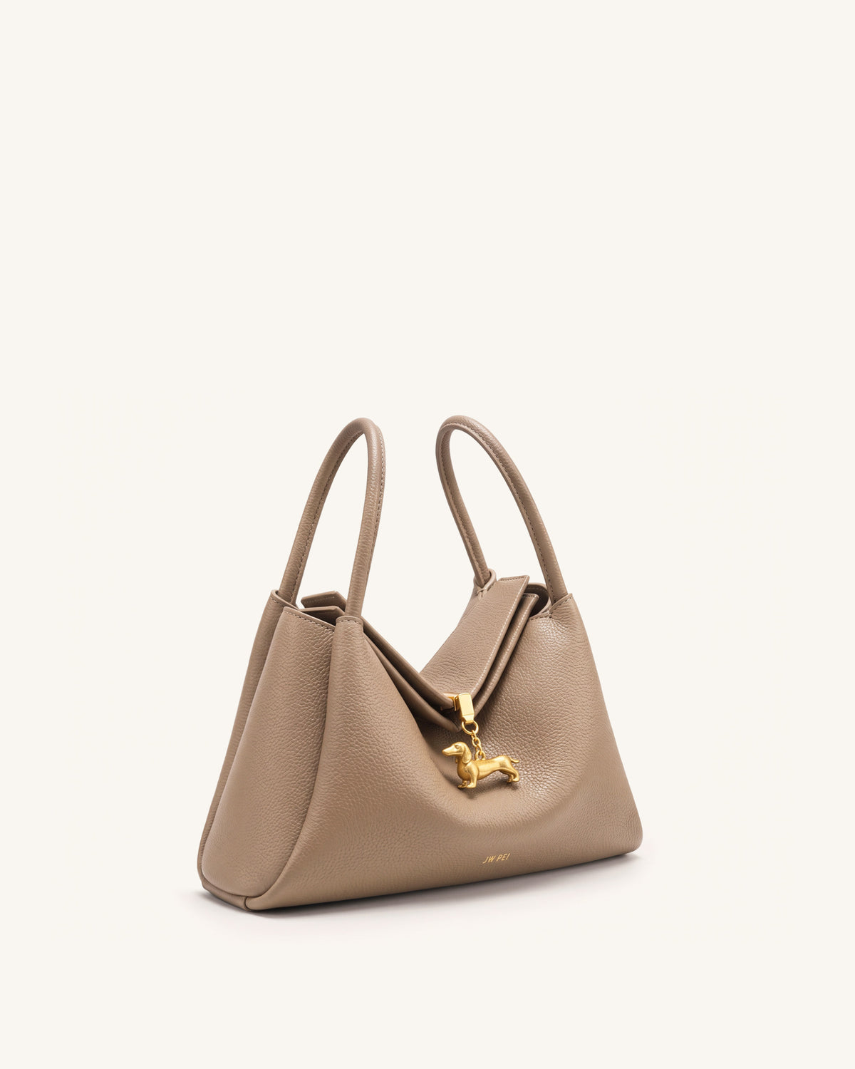 Maelle Dachshund Charm Double Handle Bag - Dark Khaki - view 2