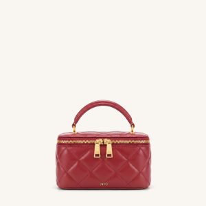 Vivienne Quilted Vanity Top Handle Bag - Cherry Red - view 1