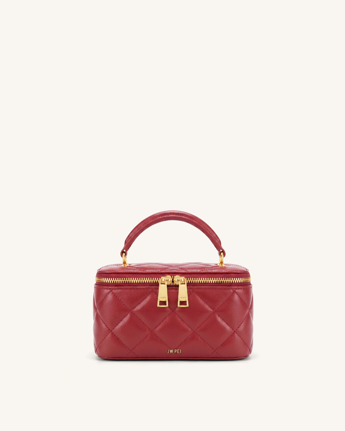 Vivienne Quilted Vanity Top Handle Bag - Cherry Red - view 1