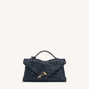 Celeste Woven Envelope Bag - Navy Blue - view 1