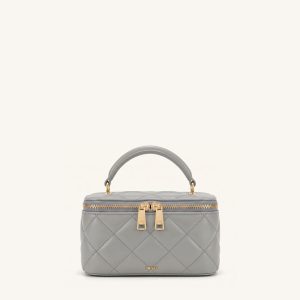 Vivienne Quilted Vanity Top Handle Bag - Gray - view 1
