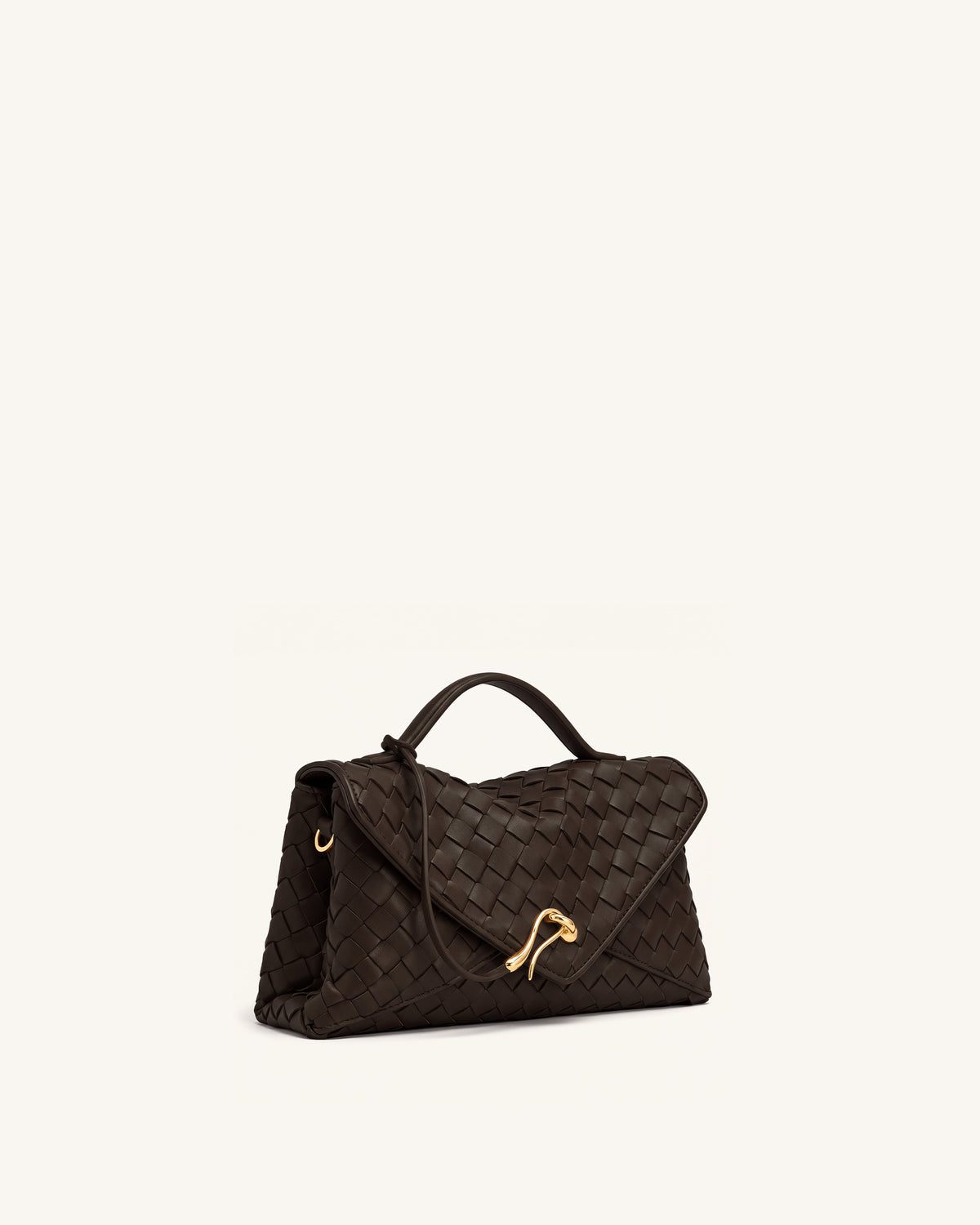 Celeste Woven Envelope Bag - Dark Brown - view 2