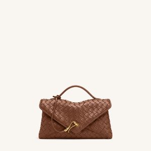 Celeste Woven Envelope Bag - Brown - view 1