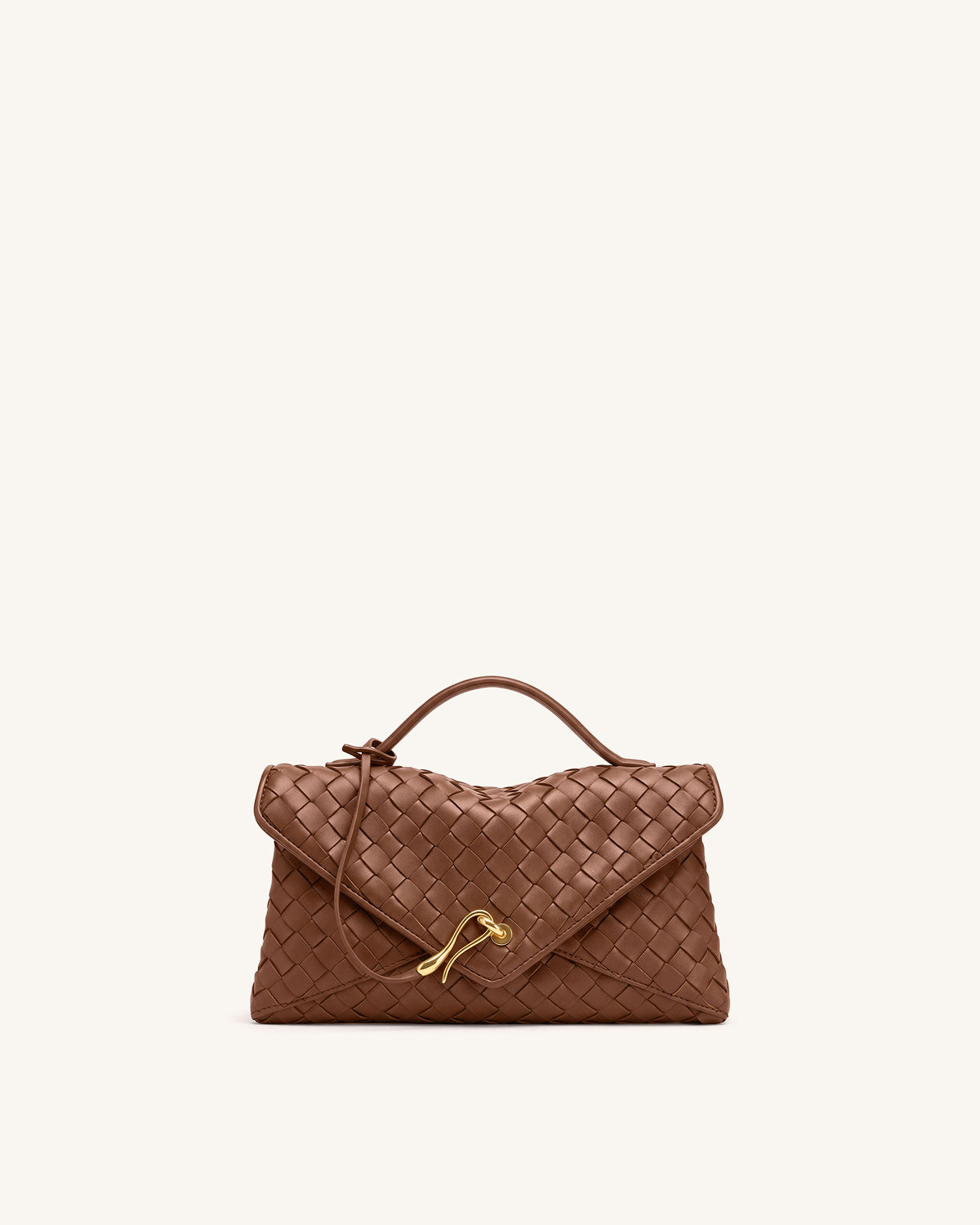 Celeste Woven Envelope Bag - Brown - view 1