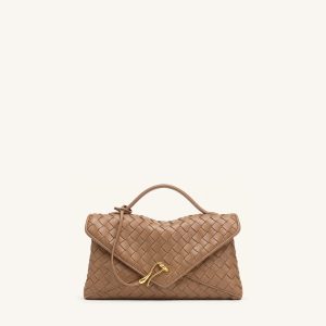 Celeste Woven Envelope Bag - Mocha Brown - view 1