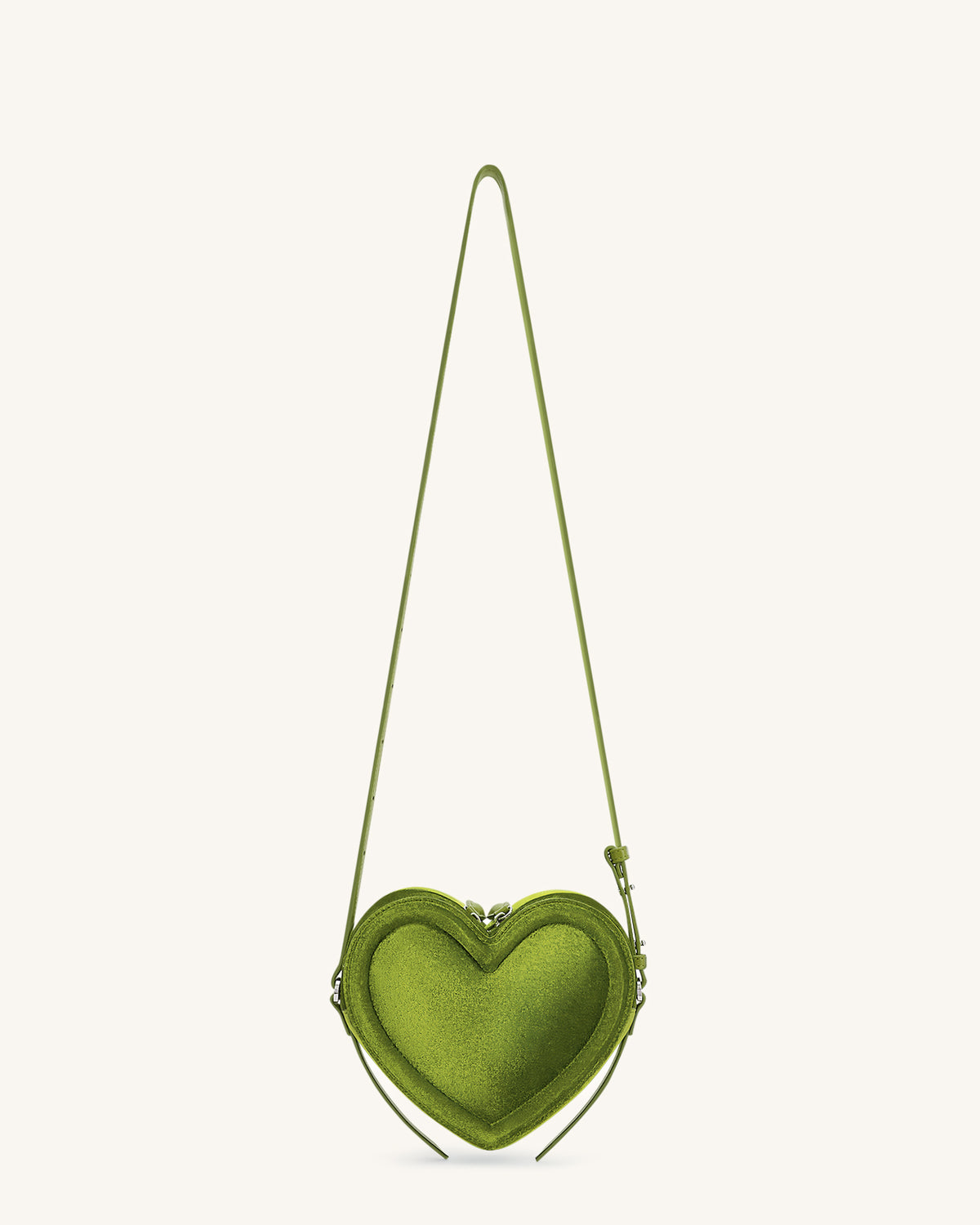 Arlene Velvet Heart Shaped Bag - Green - view 3