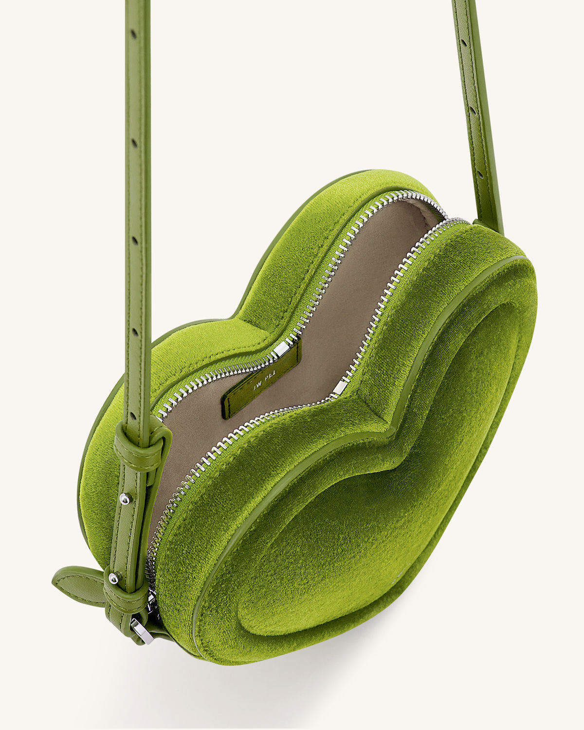 Arlene Velvet Heart Shaped Bag - Green - view 4