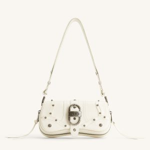 Joy Crushed Shoulder Bag - White - view 1