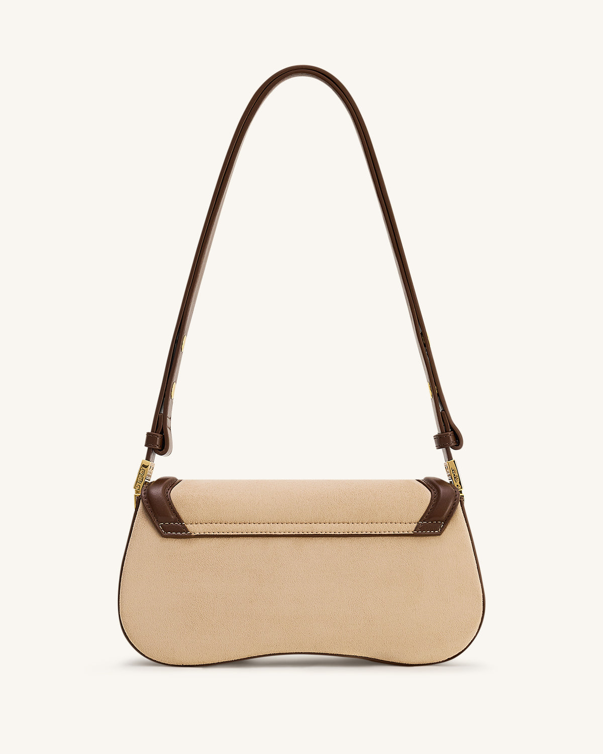 Joy Faux Suede Shoulder Bag - Khaki Brown - view 3