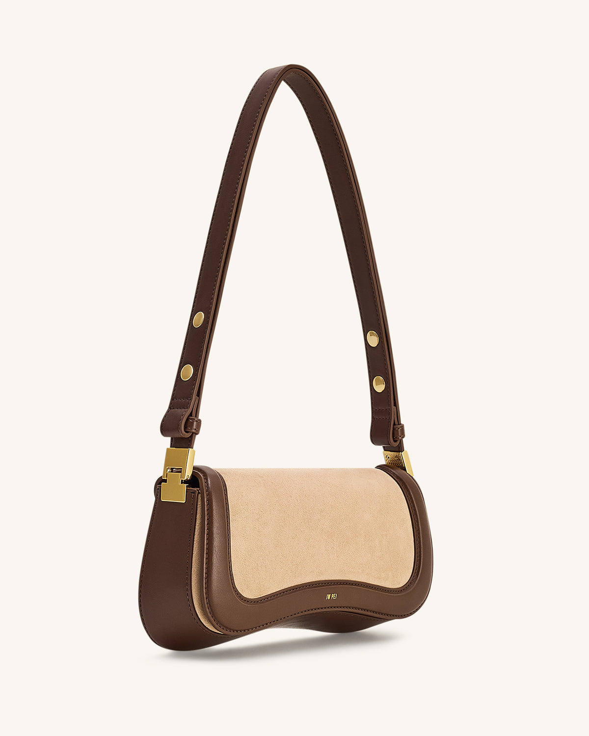 Joy Faux Suede Shoulder Bag - Khaki Brown - view 2