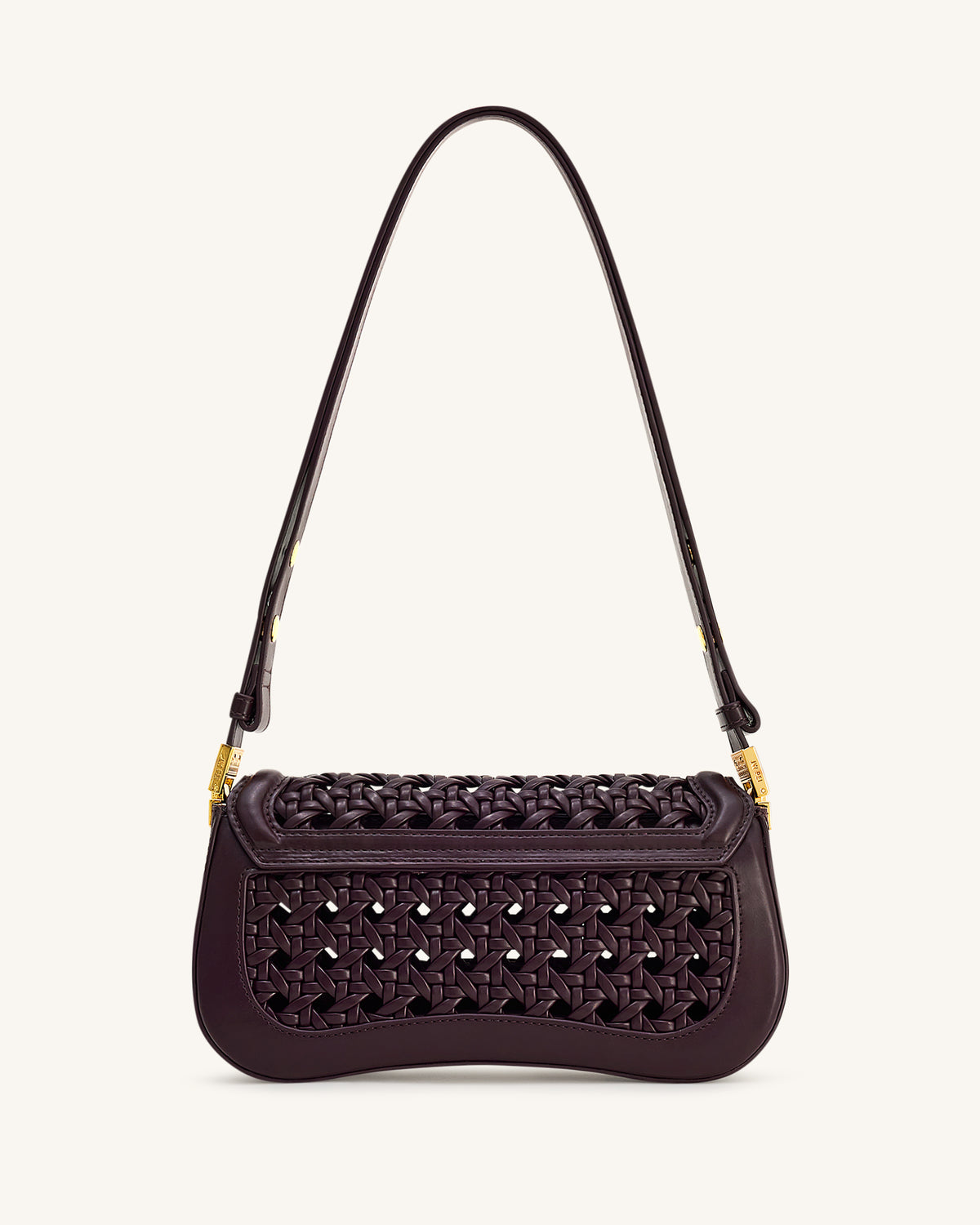 Joy Woven Shoulder Bag - Dark Red - view 3