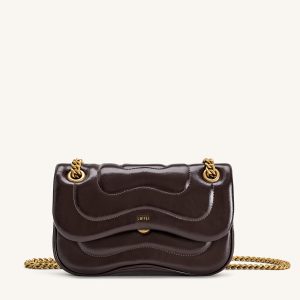 Tina Quilted Chain Crossbody - Deep Claret Brown - view 1