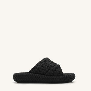 Lilah Woven Platform Sandal - Black - view 1