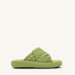 Lilah Woven Platform Sandal - Lime Green - view 1