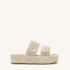 Lexi Terry Slide Sandal - OatMilk - view 1