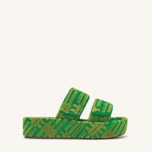 Lexi Terry Slide Sandal - Green - view 1