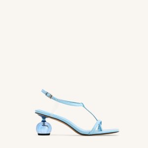 Charlotte Strappy Heels with Spherical Heel - Sky Blue - view 1