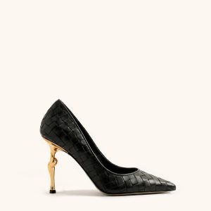 Hazel Woven Heels - Black - view 1