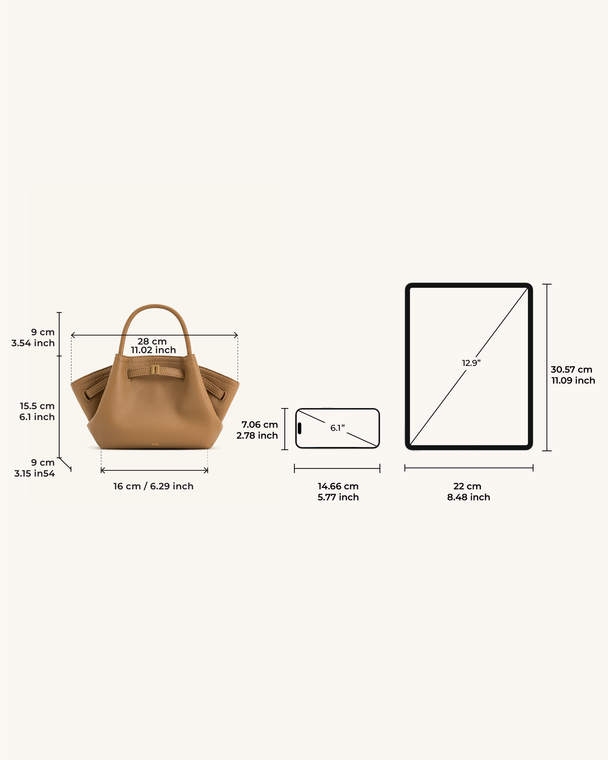 Hana Mini Tote Bag - Latte Color - view 7