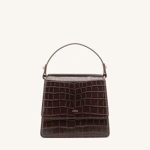 FAE Top Handle Crossbody - Nutella Croc