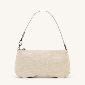 Eva Shoulder Handbag - Ivory Croc