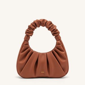 Gabbi Ruched Hobo Handbag - Nutella - view 1