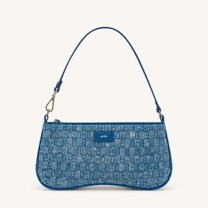 Eva Shoulder Handbag - Blue Denim Weave - view 1