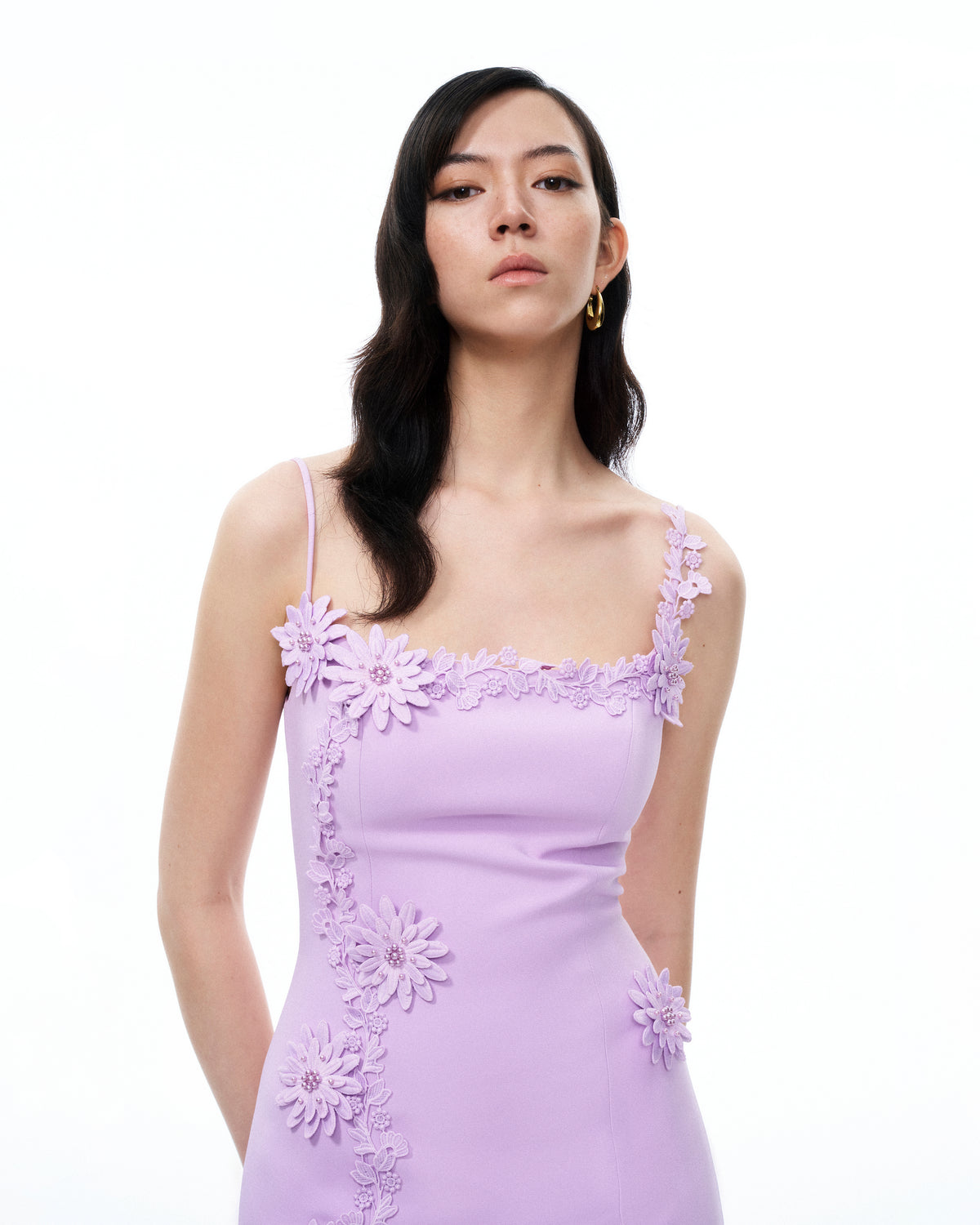 Mirabelle 3D Floral Mini Dress - Purple - view 5