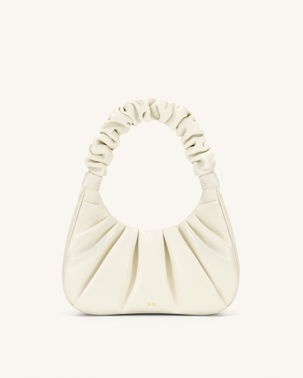 Gabbi Ruched Hobo Handbag - White - view 1