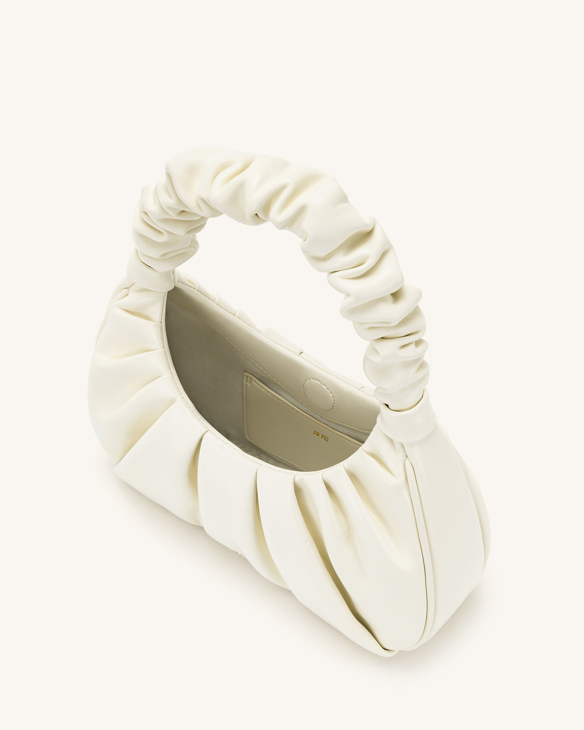 Gabbi Ruched Hobo Handbag - White - view 4