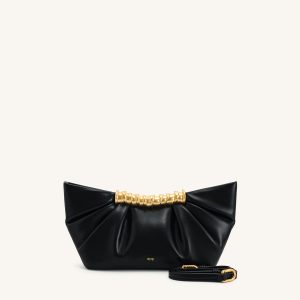 Leia Pleated Clutch - Black - view 1