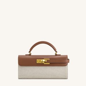 Keyla Top Handbag - Brown Canvas - view 1