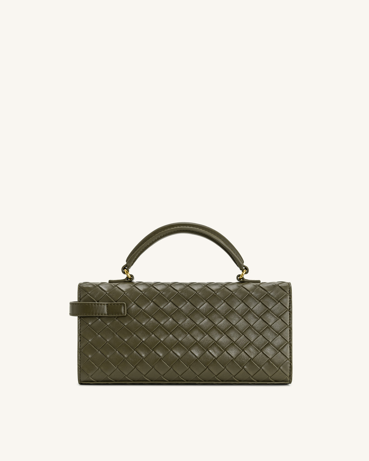 Keyla Weave Texture Top Handle Bag - Olive Green - view 3