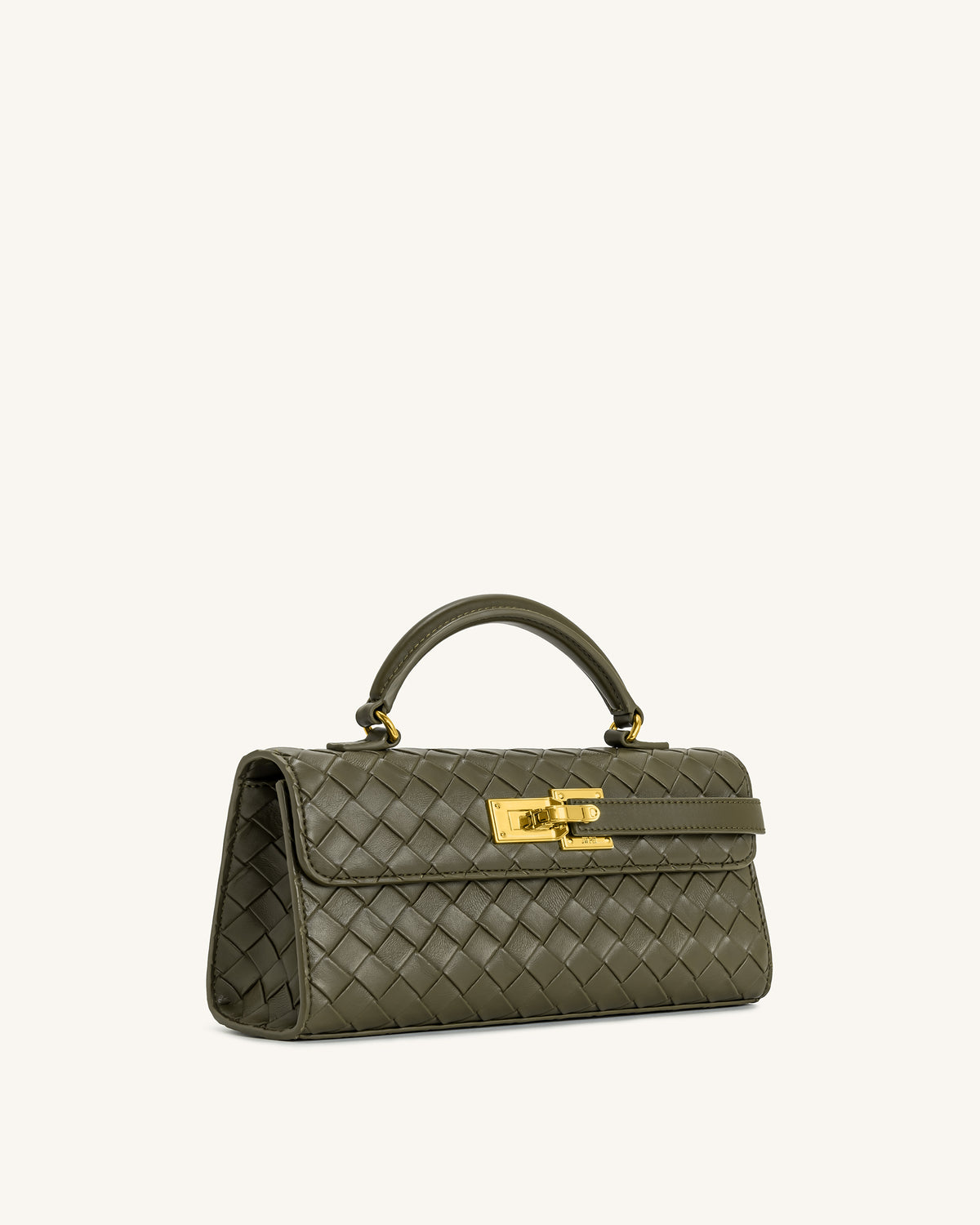 Keyla Weave Texture Top Handle Bag - Olive Green - view 2