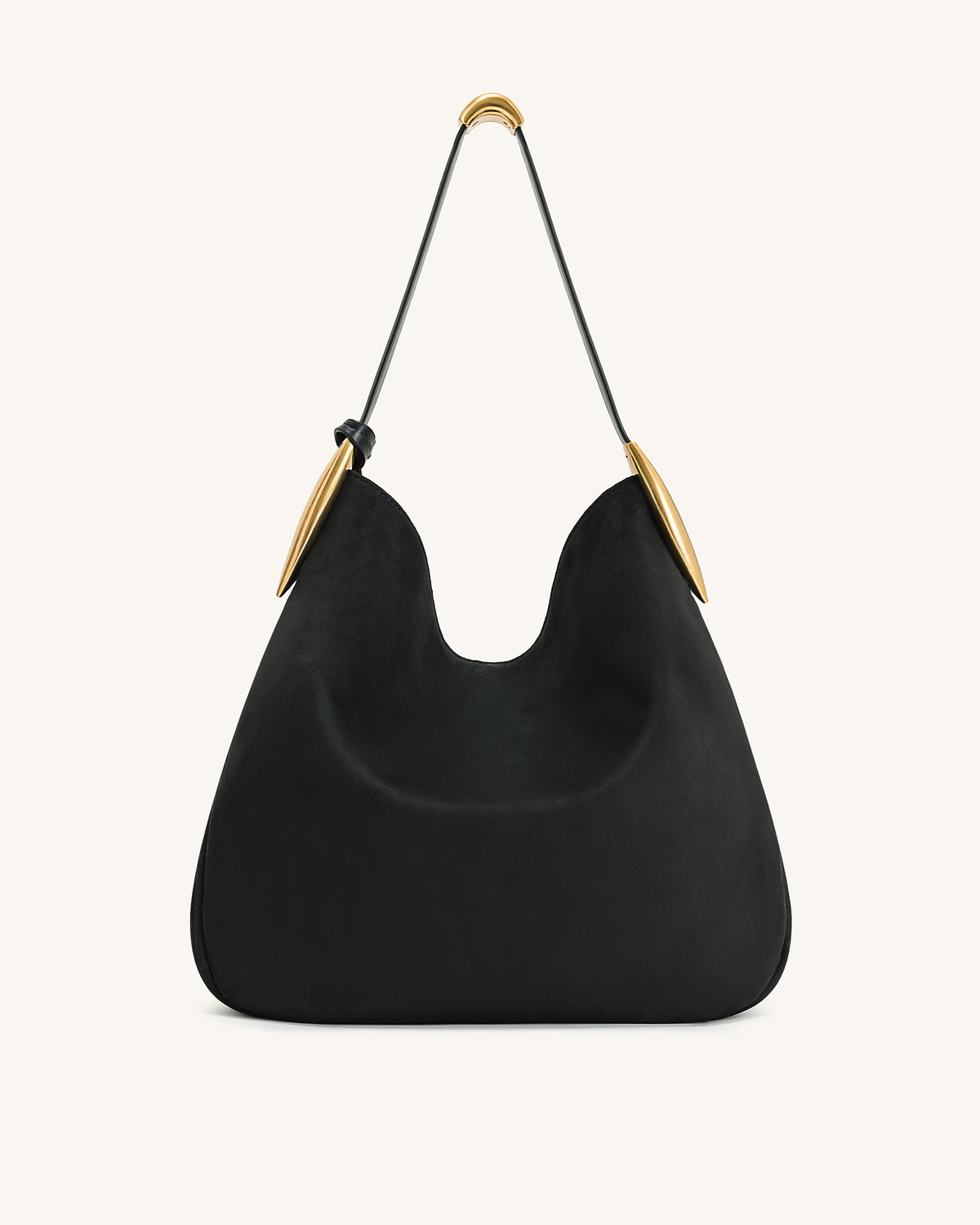 Nina Metal Charm Hobo Bag - Black - view 3