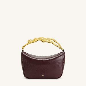 Jenny Human-shaped Handle Handbag - Deep Burgundy - view 1