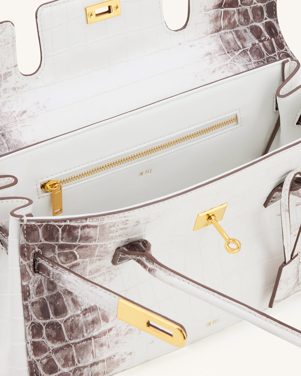 Yara Shoulder Bag - White Croc - view 4