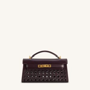 Noor Top Handle Bag - Dark Red - view 1