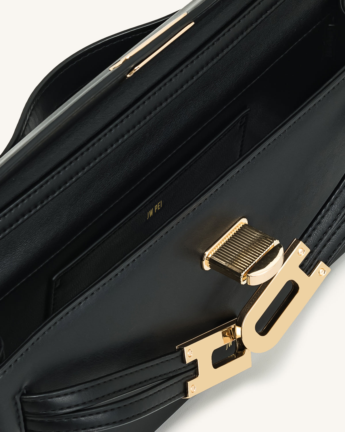 Bria Structured Top Handle Bag - Black - view 5