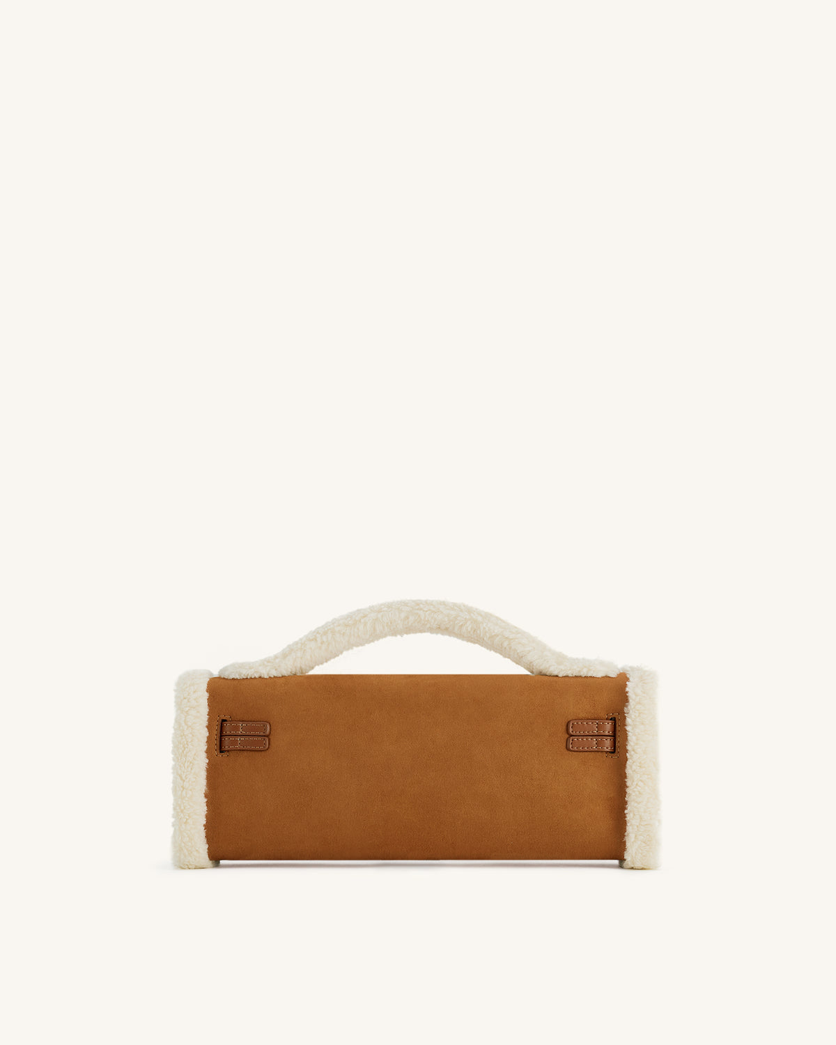 Bria Faux Suede Structured Top Handle Bag - Yellow Brown - view 3